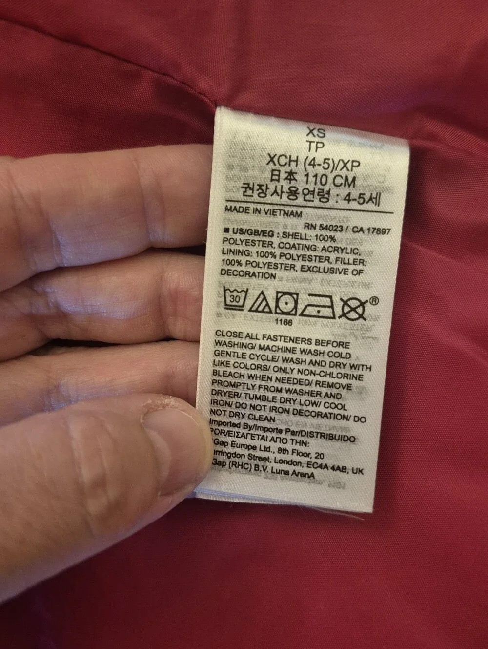Gap KidsGirls' Pink Quilted Puffer Vest XS 4/5New Without Tag